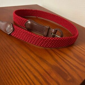 Polo by Ralph Lauren Red and Brown Woven Belt